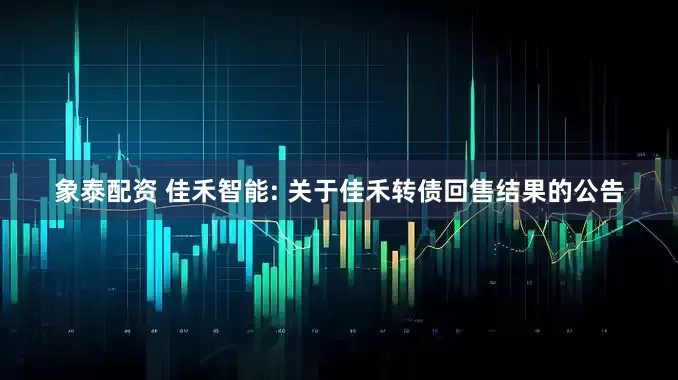 象泰配资 佳禾智能: 关于佳禾转债回售结果的公告